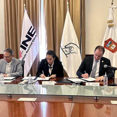 22-01-23 Convenio de Colaboración. Entre IEEM, INE Y Secretaria de Seguridad