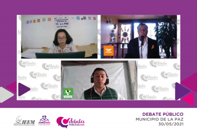SEGURIDAD Y DESARROLLO CENTRAN EL DEBATE ENTRE CANDIDATURAS POR LA PRESIDENCIA MUNICIPAL DE LA PAZ