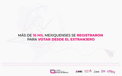 MÁS DE 16 MIL MEXIQUENSES SE REGISTRARON  PARA VOTAR DESDE EL EXTRANJERO
