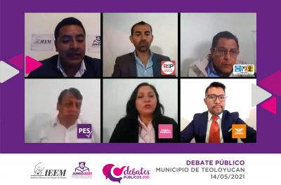 DIVIDEN EN 5 BLOQUES DEBATE POR LA PRESIDENCIA DE TEOLOYUCAN ORGANIZADO POR EL IEEM