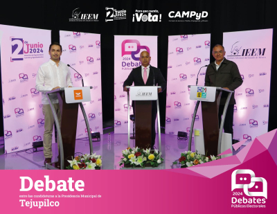 LLEVA A CABO IEEM LOS DEBATES PÚBLICOS ELECTORALES DE OCOYOACAC, JUCHITEPEC Y TEJUPILCO