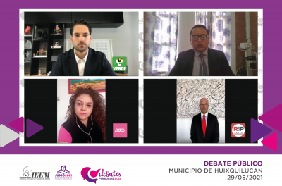 CANDIDATURAS POR HUIXQUILUCAN PROPONEN EN DEBATE IMPULSAR ESPACIOS RECREATIVOS SOSTENIBLES