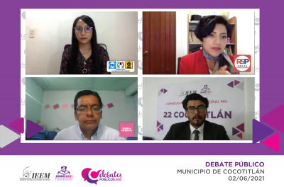 CANDIDATURAS MUNICIPALES DE COCOTITLÁN PROPONEN EN DEBATE FOMENTAR EL APOYO A GRUPOS VULNERABLES