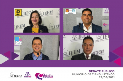 REACTIVAR LA ECONOMÍA EN TIANGUISTENCO, TEMA DEL DEBATE ENTRE LAS CANDIDATURAS A LA ALCALDÍA