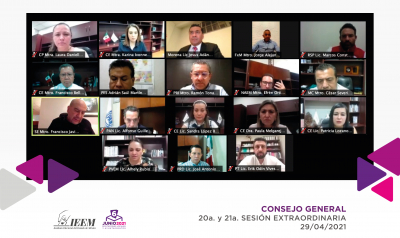 AVALA CONSEJO GENERAL DEL IEEM SOLICITUDES DE REGISTRO DE CANDIDATURAS PARA EL PROCESO ELECTORAL 2021