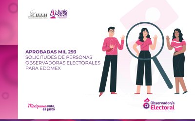 APROBADAS MIL 293 SOLICITUDES DE PERSONAS OBSERVADORAS ELECTORALES PARA EDOMEX